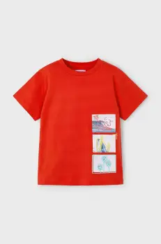 Mayoral tricou de bumbac pentru copii culoarea rosu, cu imprimeu, 3048 imagine