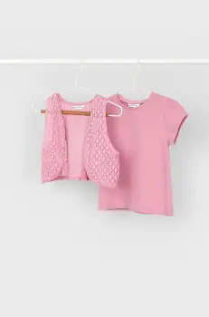 Mayoral tricou de bumbac pentru copii culoarea roz, 3007 imagine