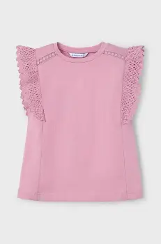 Mayoral tricou de bumbac pentru copii culoarea roz, 3010 imagine