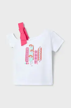 Mayoral tricou de bumbac pentru copii culoarea roz, 3011 imagine