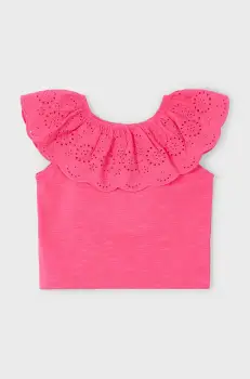 Mayoral tricou de bumbac pentru copii culoarea roz, 3012 imagine