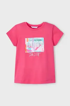 Mayoral tricou de bumbac pentru copii culoarea roz, 3014 imagine