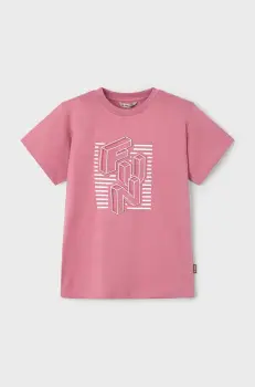 Mayoral tricou de bumbac pentru copii culoarea roz, cu imprimeu, 3027 imagine