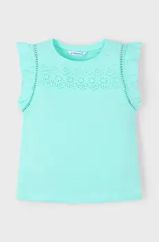 Mayoral tricou de bumbac pentru copii culoarea turcoaz, 3020 imagine