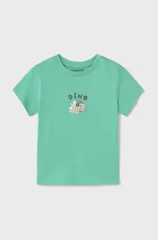 Mayoral tricou de bumbac pentru copii culoarea turcoaz, cu imprimeu, 1062 imagine