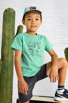 Mayoral tricou de bumbac pentru copii culoarea verde, cu imprimeu, 170 imagine