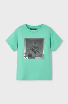 Mayoral tricou de bumbac pentru copii culoarea verde, cu imprimeu, 3035 imagine