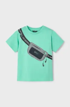 Mayoral tricou de bumbac pentru copii culoarea verde, cu imprimeu, 3036 imagine