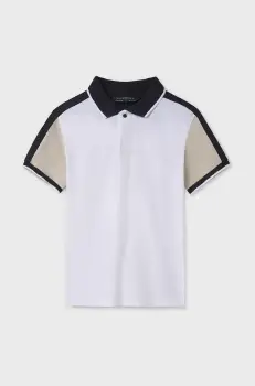 Mayoral tricou polo copii culoarea bej, neted, 6134 imagine
