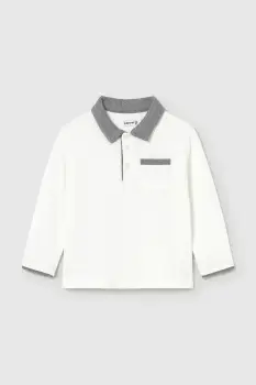 Mayoral tricou polo pentru copii culoarea alb, 2103 imagine