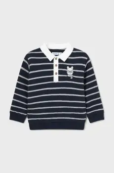 Mayoral tricou polo pentru copii culoarea albastru marin, modelator, 2459 imagine