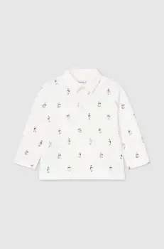 Mayoral tricouri polo din bumbac pentru bebelusi culoarea bej, modelator, 2182 imagine