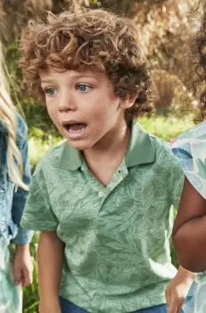 Mayoral tricouri polo din bumbac pentru copii culoarea verde, modelator, 3110 imagine