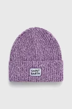 MC2 Saint Barth caciula de lana culoarea violet, de lana, din tricot gros imagine
