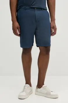 MC2 Saint Barth pantaloni scurti din in culoarea albastru marin, ISC0001 imagine