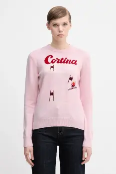 MC2 Saint Barth pulover de lana culoarea roz, QUE0018 imagine