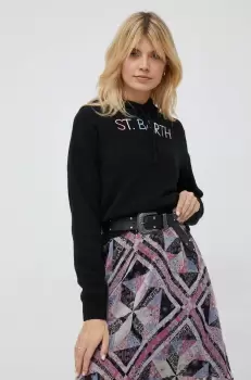 MC2 Saint Barth pulover de lana femei, culoarea negru imagine