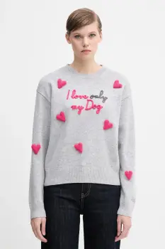 MC2 Saint Barth pulover din amestec de lana culoarea gri, LOUI004 imagine