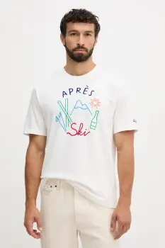 MC2 Saint Barth tricou din bumbac culoarea alb, cu imprimeu, ARN0004 imagine