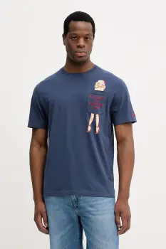 MC2 Saint Barth tricou din bumbac culoarea alb, cu imprimeu, CONR0002 imagine