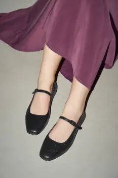 Medicine balerini de piele culoarea negru imagine