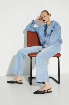 Medicine balerini de piele culoarea negru, cu toc deschis imagine