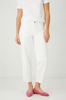 Medicine blugi din bumbac culoarea alb imagine