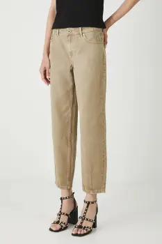 Medicine blugi din bumbac culoarea bej imagine