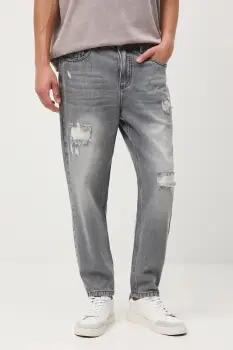 Medicine blugi din bumbac culoarea gri imagine