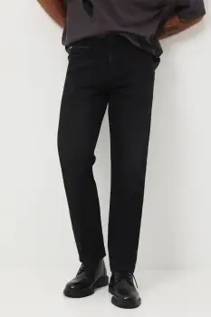 Medicine blugi din bumbac culoarea negru imagine