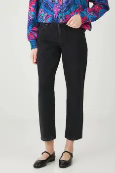 Medicine blugi din bumbac culoarea negru imagine