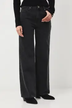 Medicine blugi din bumbac culoarea negru imagine