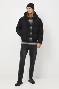 Medicine blugi din bumbac culoarea negru imagine