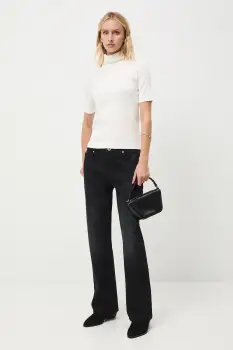 Medicine blugi din bumbac culoarea negru imagine