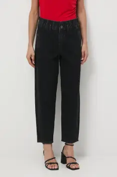 Medicine blugi din bumbac culoarea negru imagine