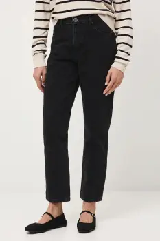 Medicine blugi din bumbac culoarea negru imagine