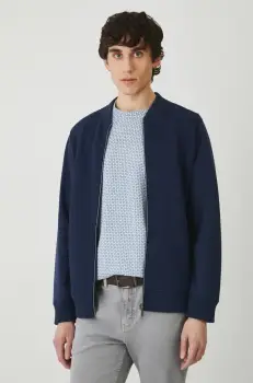 Medicine bluza barbati, culoarea albastru marin, neted imagine