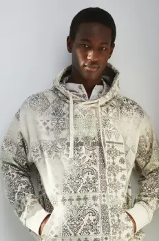 Medicine bluza barbati, culoarea bej, cu gluga, modelator imagine