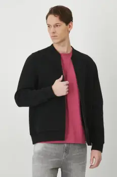 Medicine bluza barbati, culoarea negru, neted imagine