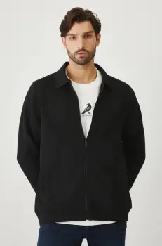 Medicine bluza barbati, culoarea negru, neted imagine