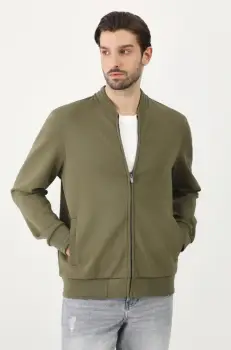 Medicine bluza barbati, culoarea verde, neted imagine