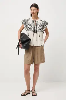 Medicine bluza cu volane pentru femei, cu vascoza imagine