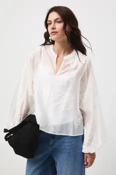 Medicine bluza culoarea alb, cu imprimeu imagine