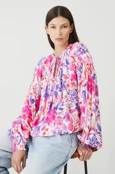 Medicine bluza culoarea alb, cu imprimeu imagine