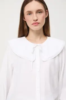 Medicine bluza culoarea alb, neted imagine