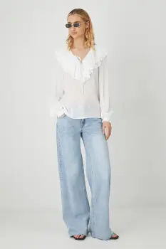 Medicine bluza culoarea alb, neted imagine