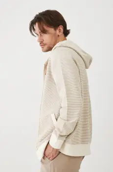 Medicine bluza culoarea bej, cu gluga, modelator imagine