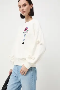 Medicine bluza culoarea bej, cu imprimeu imagine