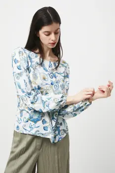 Medicine bluza culoarea bej, cu imprimeu imagine