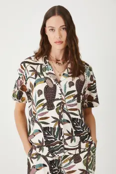 Medicine bluza culoarea bej, cu imprimeu imagine